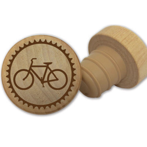 Bicycle Wooden Wine Stopper