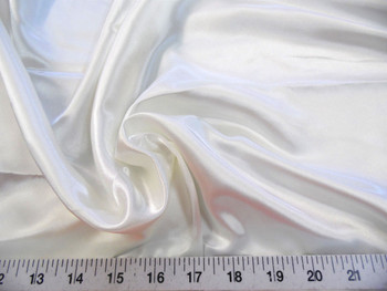 Discount Fabric Charmeuse Silky Bridal Satin Apparel Ivory CS06 Discount Fabric Charmeuse Silky Bridal Satin Apparel Ivory CS06