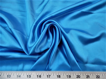 Discount Fabric Charmeuse Silky Bridal Satin Apparel Ocean Blue CS14 Discount Fabric Charmeuse Silky Bridal Satin Apparel Ocean Blue CS14