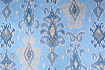 Discount Fabric Richloom Upholstery Drapery Siam Horizon Blue Ikat Tribal QQ26 Discount Fabric Richloom Upholstery Drapery Siam Horizon Blue Ikat Tribal QQ26