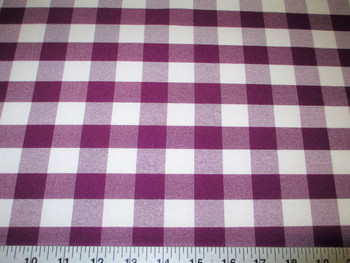 Discount Twill Tablecloth Fabric Purple and White Check BB10 Discount Twill Tablecloth Fabric Purple and White Check BB10