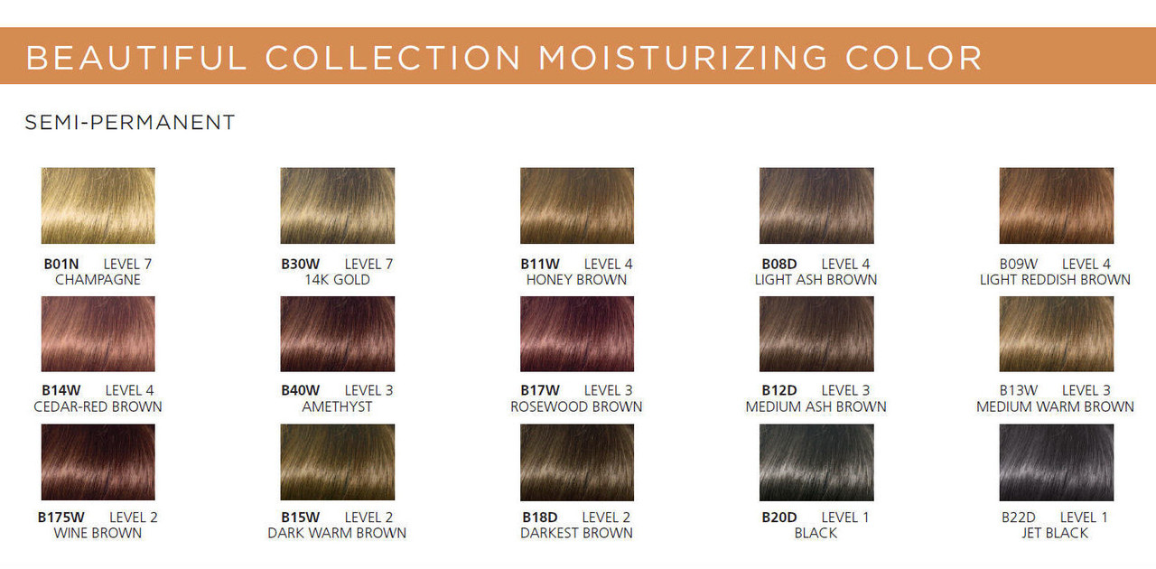 10. "Clairol Professional Beautiful Collection Semi-Permanent Hair Color, B18D Darkest Brown" - wide 9