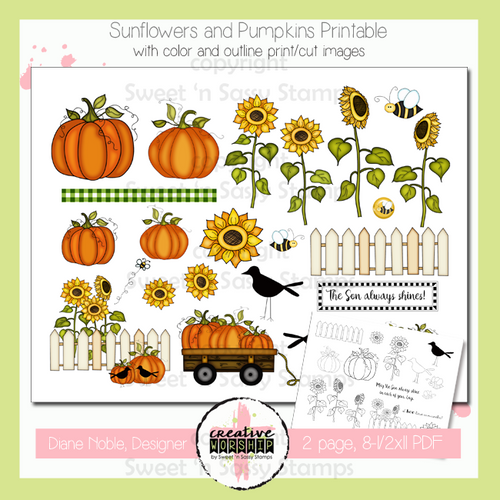 Creative Worship: Sunflowers & Pumpkins Printable Creative Worship: Sunflowers & Pumpkins Printable