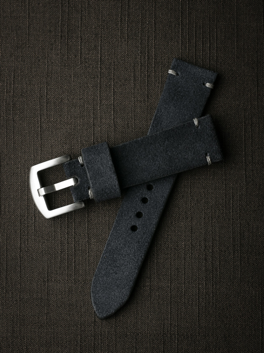 "Lannister" Dark Navy Blue Suede Watch Strap