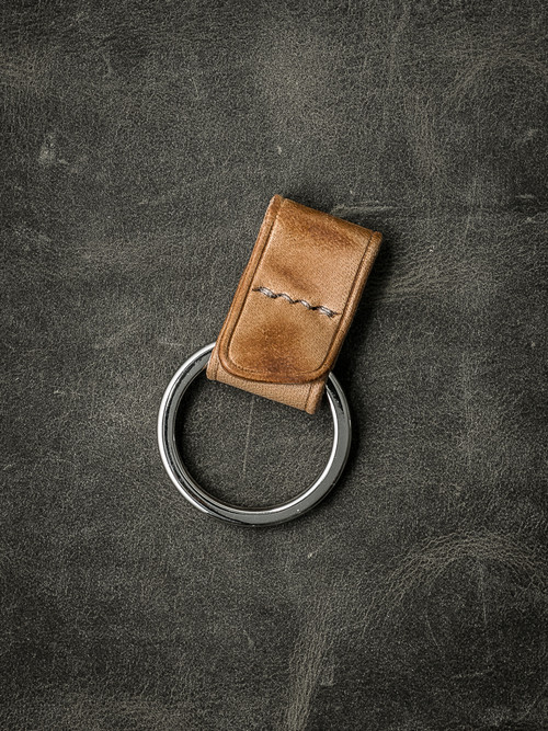 "Guardian" Natural Vintage Handmade Leather Key Fob