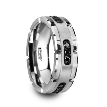 .27 cwt Mens Wedding Bands with Diamonds - V469TR .27 cwt Mens Wedding Bands with Diamonds - V469TR