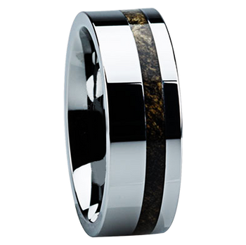 8mm Tungsten Carbide With Bamboo Inlay Z120m At Mwb 8 Mm Unique Mens Wedding Bands In Anium With 2 Buckeye Wood Inlay B122m