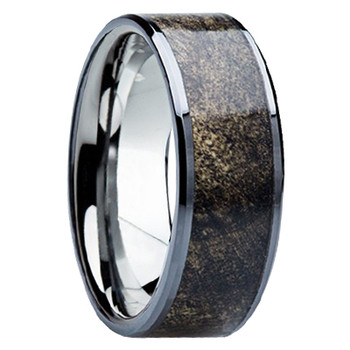 8 mm Unique Mens Wedding Bands - Titanium & Buckeye Wood - B115M 8 mm Unique Mens Wedding Bands - Titanium & Buckeye Wood - B115M