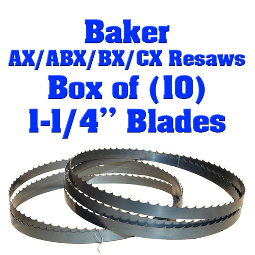 Bandsaw blades for Baker AX Resaw