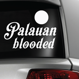 Palauan Blooded Flag Symbol Sticker Decal Palauan Blooded Flag Symbol Sticker Decal