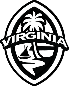 2-pc Virginia Modern Guam Seal Sticker Decal Set 2-pc Virginia Modern Guam Seal Sticker Decal Set