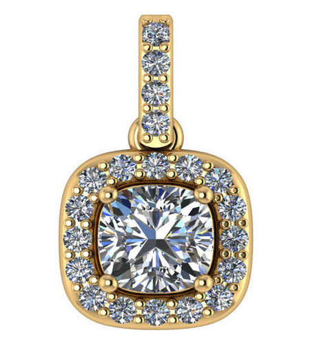 Hand Cut & Polished 1 Carat Cushion Cut Cubic Zirconia
