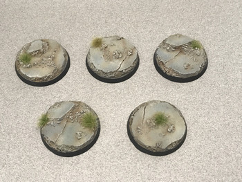 Scenic Resin Bases - Urban Rubble 40mm Beveled Edge Bases 5x Scenic Resin Bases - Urban Rubble 40mm Beveled Edge Bases 5x