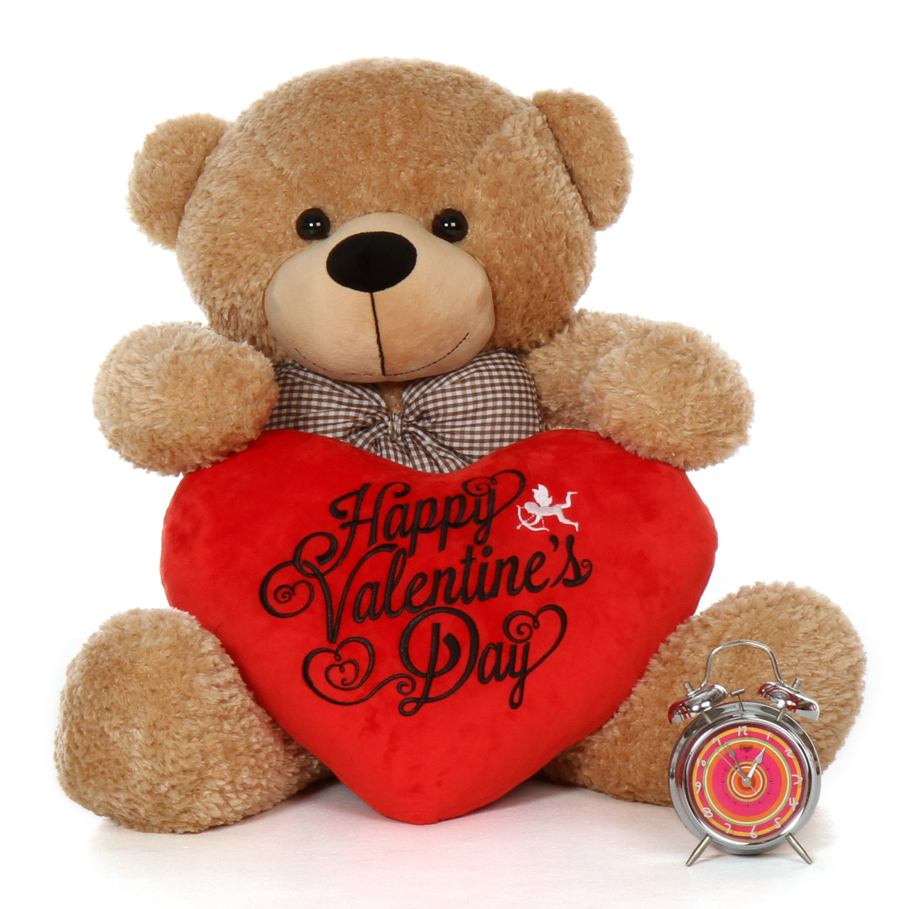 3 foot Happy Valentines Day Teddy Bear Shaggy Cuddles 