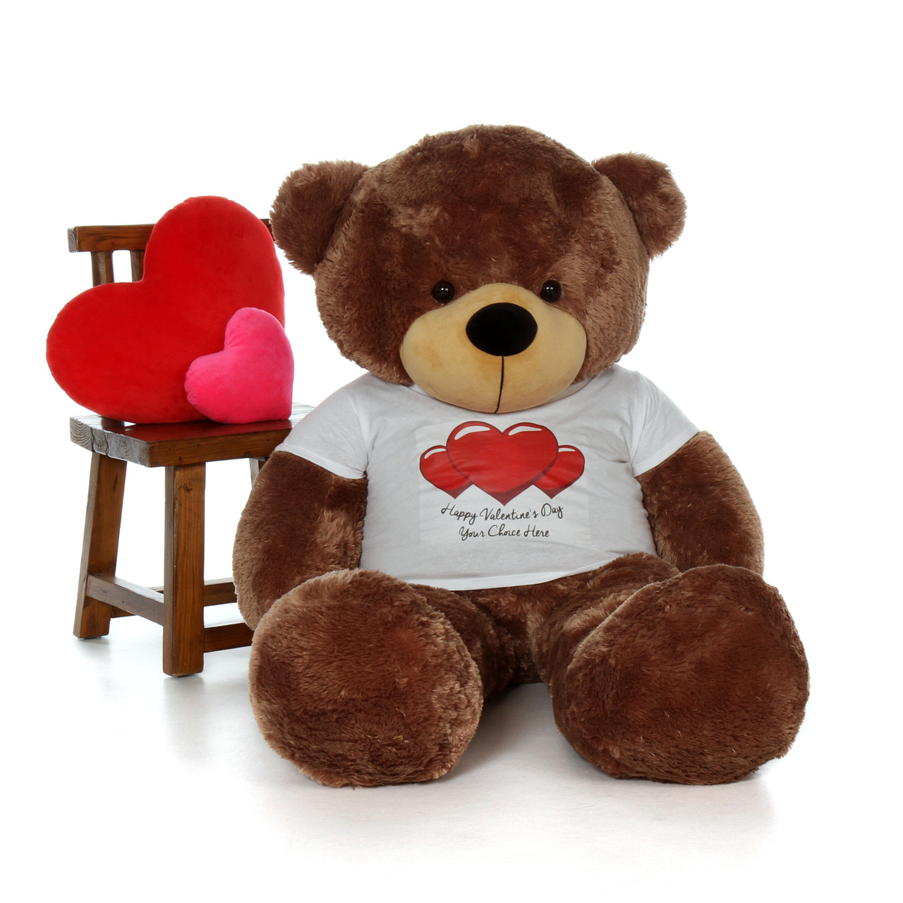 5ft Life Size Teddy Bear wearing customized Happy Valentine’s Day shirt and choose ...1280 x 1280