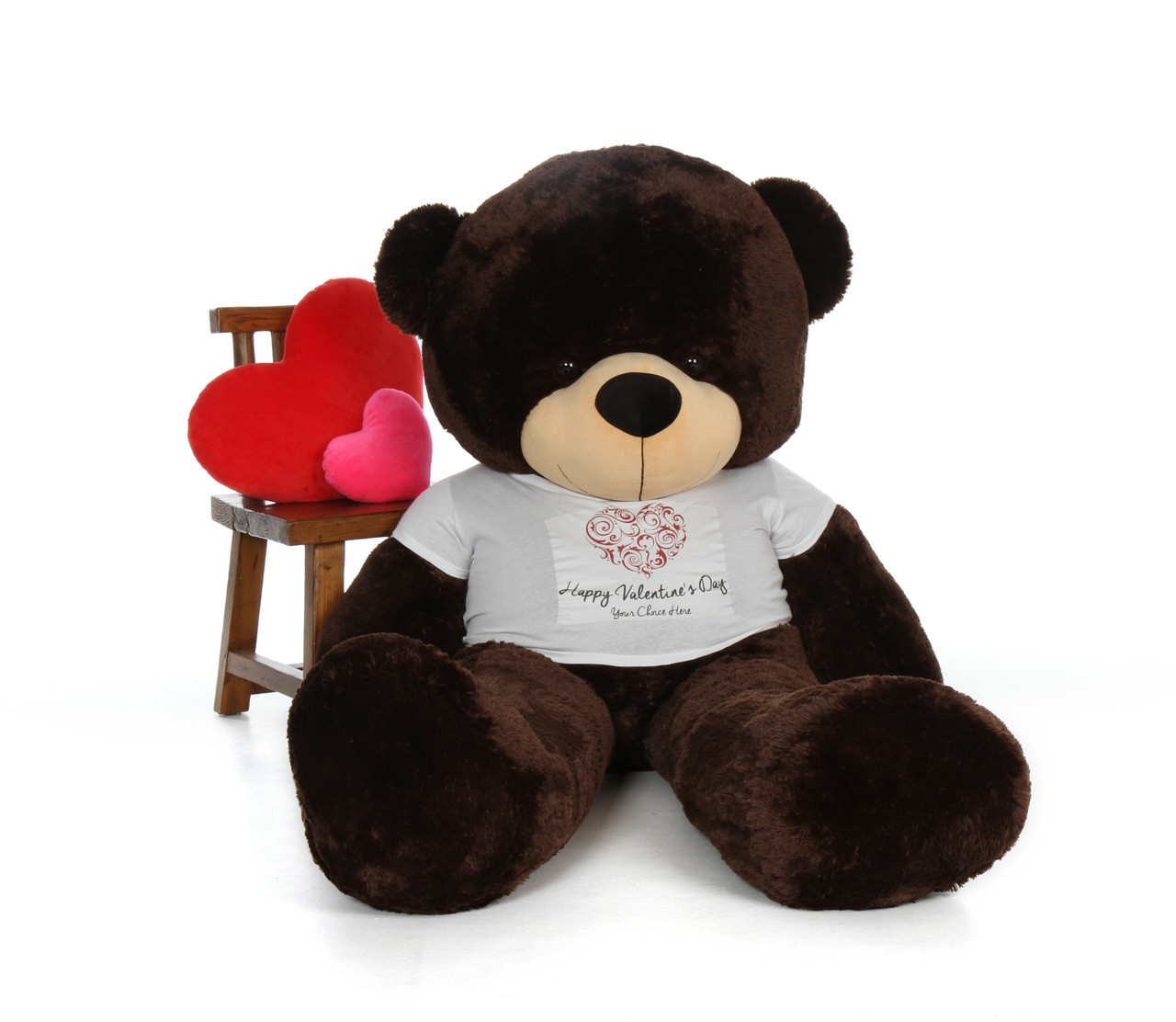 6ft Life Size Happy Valentine’s Day Teddy Bears – Customize your fur color and ...1280 x 1112