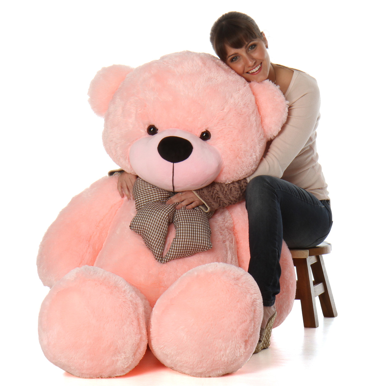 Lady Cuddles 60" Pink Huge Stuffed Teddy Bear - Giant ...