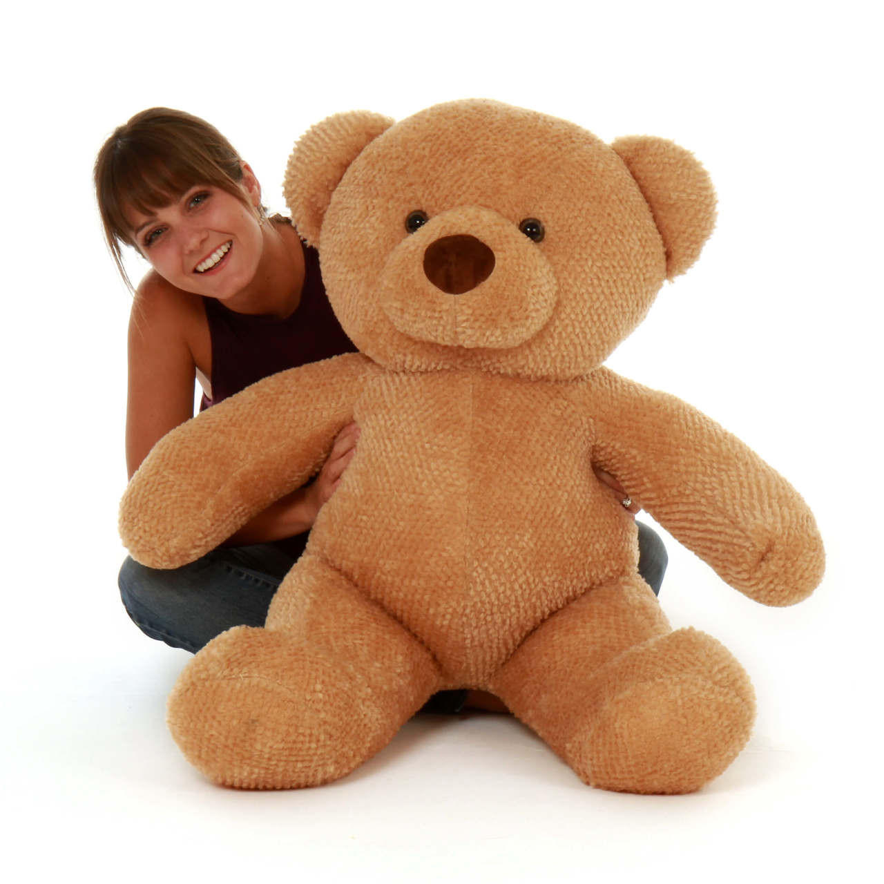 Cutie Chubs 38 Big Amber Brown Stuffed Teddy Bear Giant 