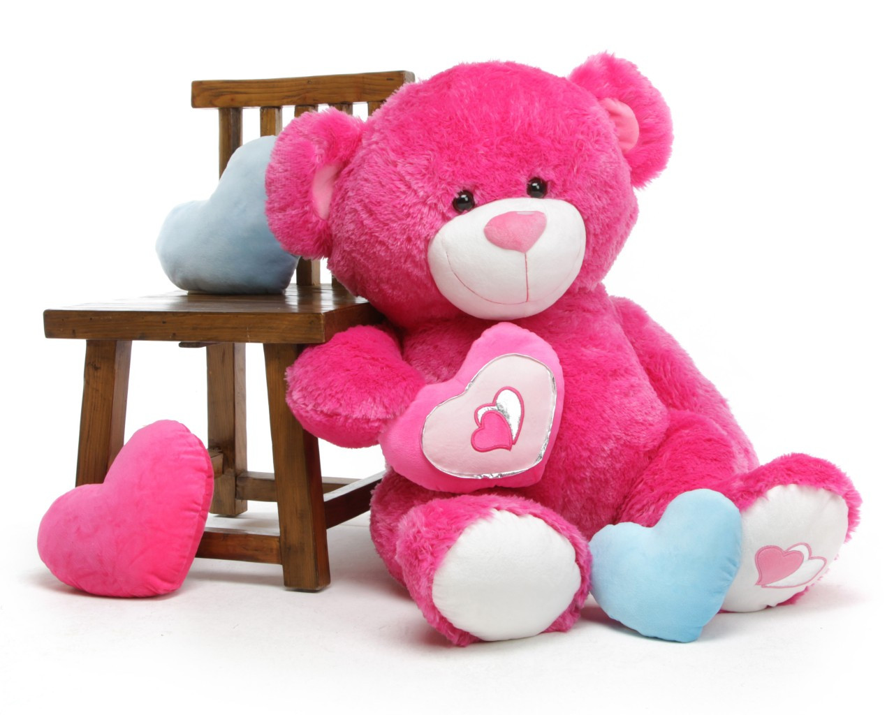 ChaCha Big Love 42" Hot Pink Valentine Teddy Bear - Giant 