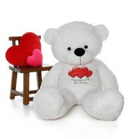 5ft Life Size Teddy Bear wearing customized Happy ...