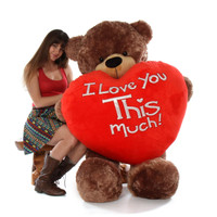 Enormous Sunny Cuddles 5 Feet Tall Valentines Teddy Bear ...