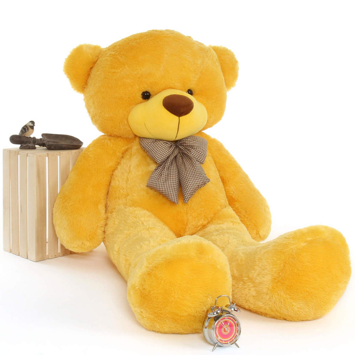 Download 6ft Life Size Yellow Teddy Bear Daisy Cuddles Giant Teddy Brand