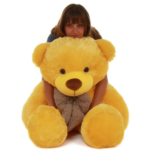 4ft Oversized Yellow Teddy Bear Daisy Cuddles