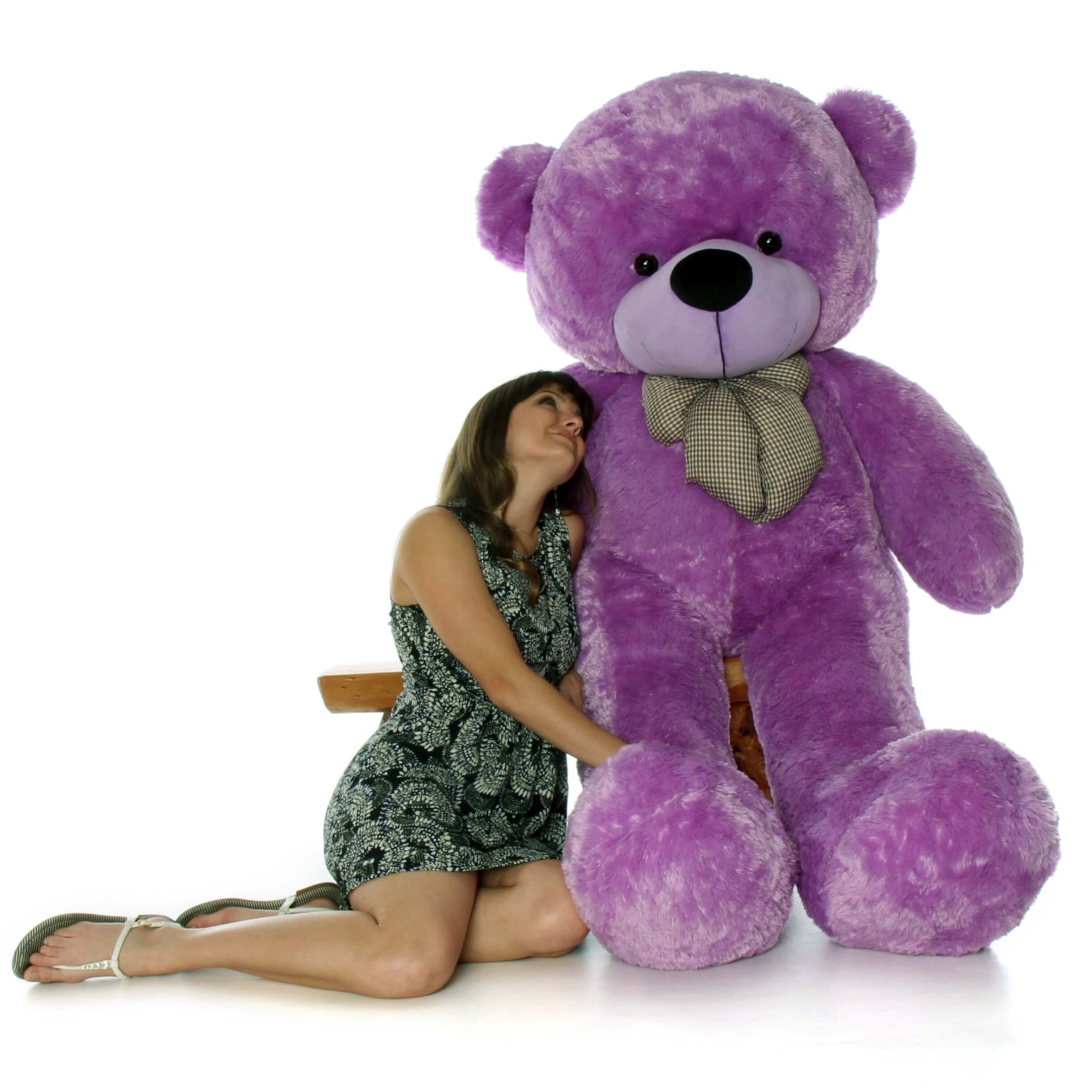 a purple teddy bear