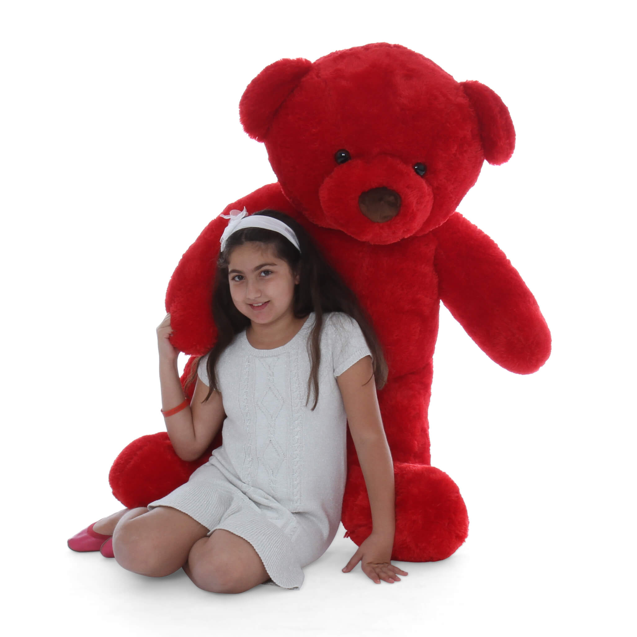 Big teddy bear in red clearance colour