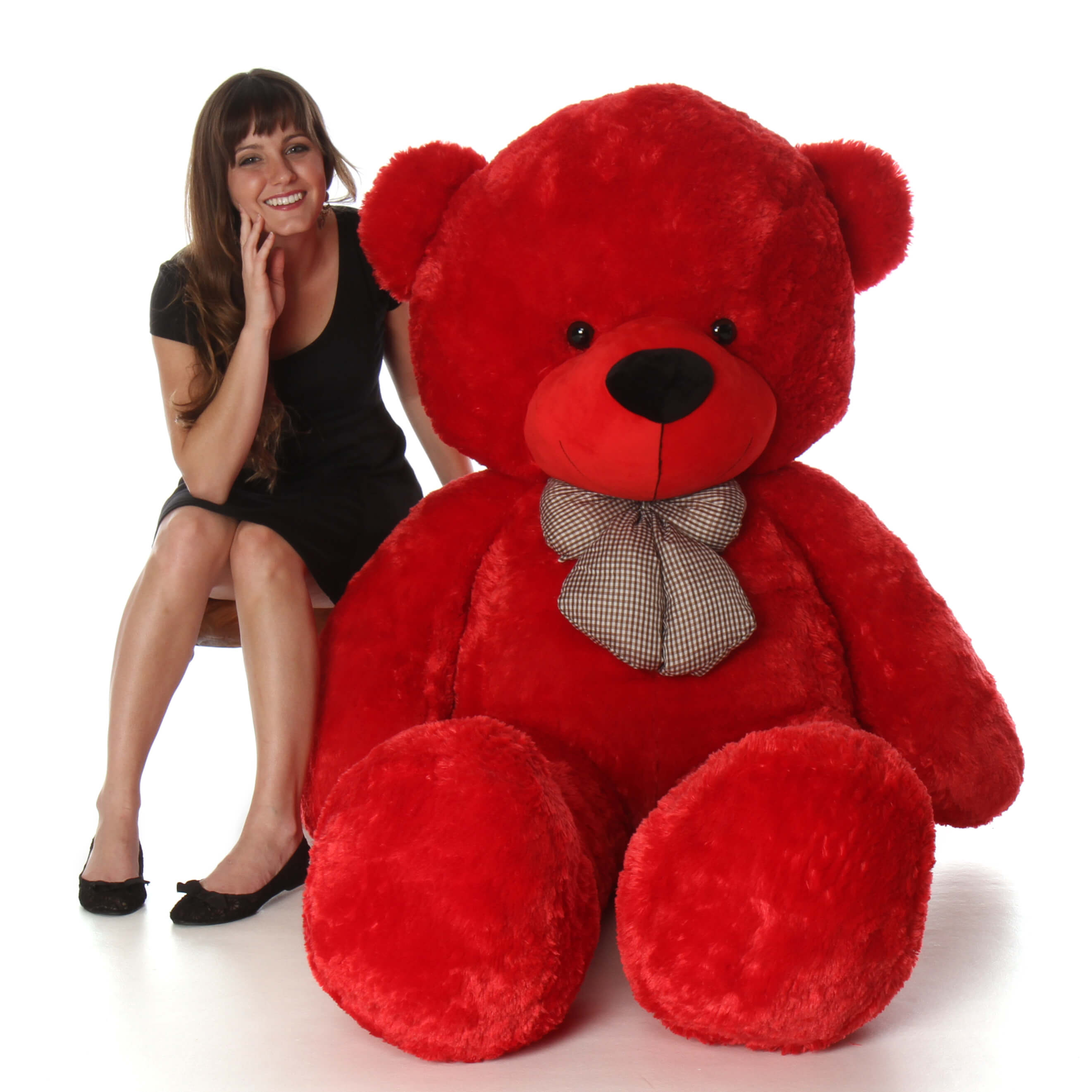 teddy bear in red