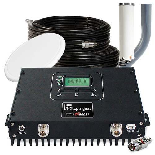 Top Signal HiBoost 20K Pro Cell Phone Signal Booster with 1 Antenna TS545011 (50 Ohm): Kit Top Signal HiBoost 20K Pro Cell Phone Signal Booster with 1 Antenna TS545011 (50 Ohm): Kit
