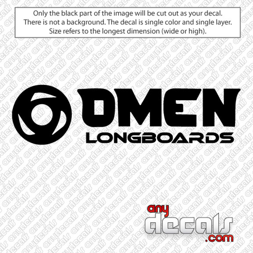 Car Decals - Car Stickers | OMEN Long Boards Logo Car ...