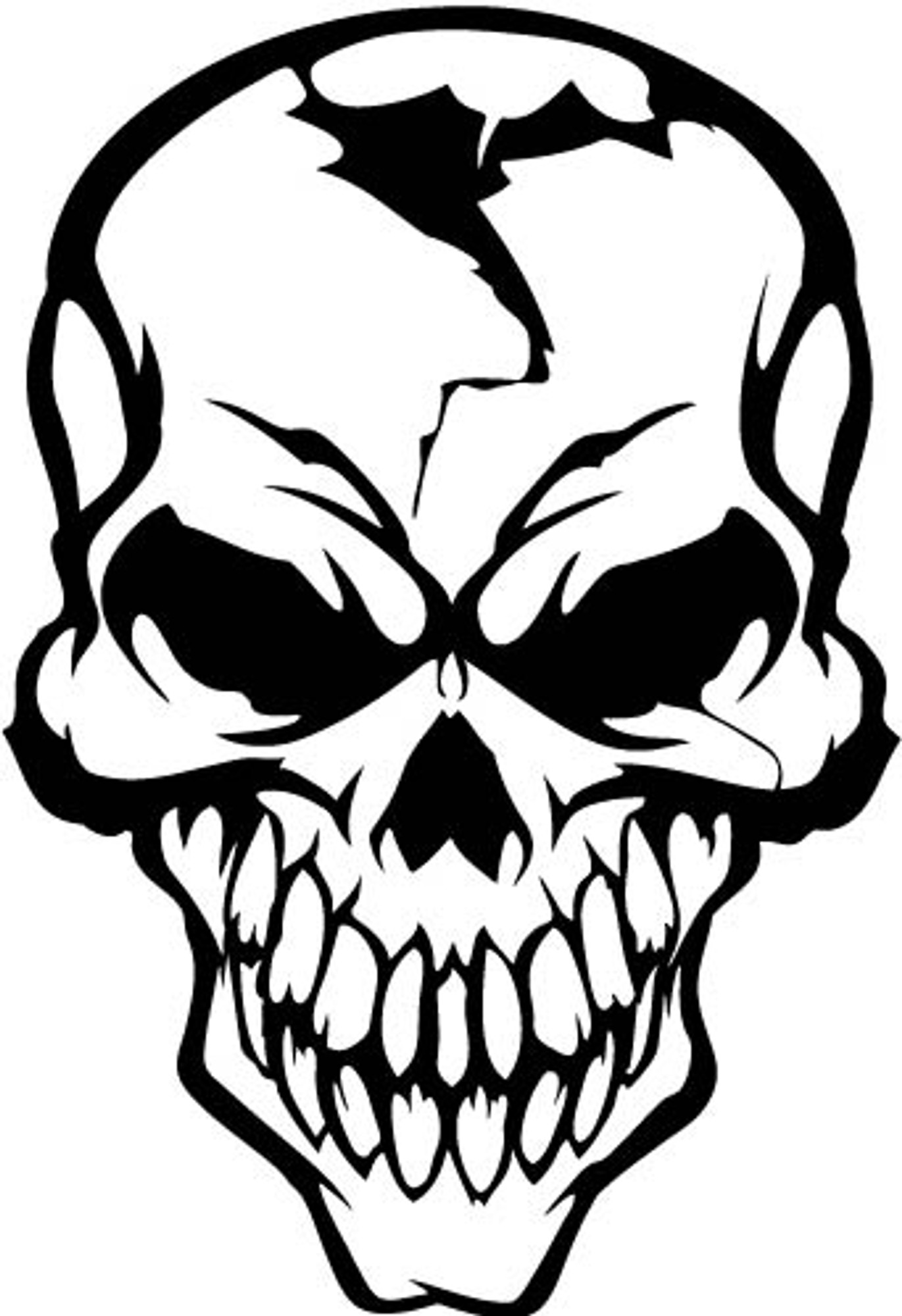 Download Car Decals - Car Stickers | Skull Car Decal 09 | AnyDecals.com