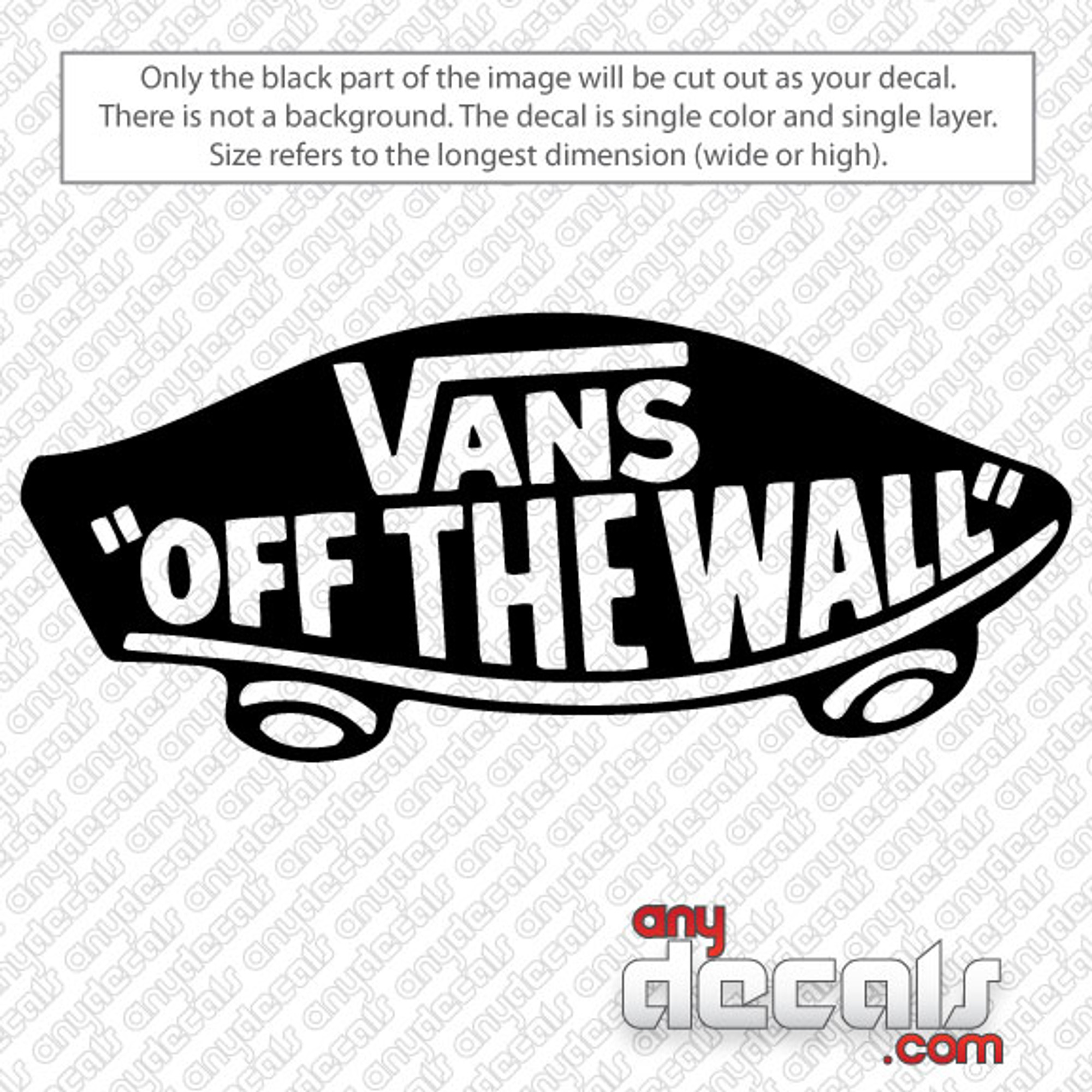 Car Decals Car Stickers Vans Off the Wall Skateboard Car Decal