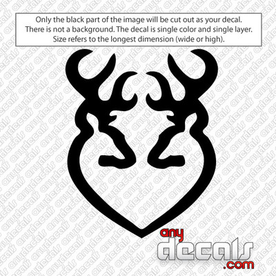 Browning Bucks Heart car decal sticker