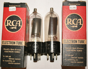 NIB Date Matched Pair RCA USA 935 Black Plate Thimble Get Vacuum Tube NIB Date Matched Pair RCA USA 935 Black Plate Thimble Get Vacuum Tube