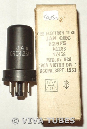 NOS NIB RCA USA JAN-CRC-12SF5 Metal Vacuum Tube 100+%