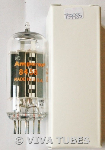 1973 Amperex USA 8458 Gray/Silver Plate Top O Get Vacuum Tube