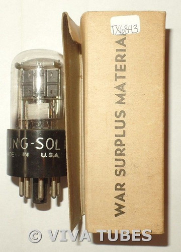 NOS NIB Vintage Tung-Sol USA 12SR7GT Black Plate Get 3 Mica Vacuum Tube 100+%