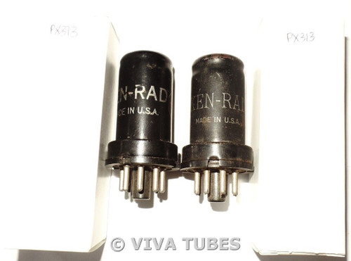 NOS Matched Pair Ken-Rad USA 6SH7 Metal Rust Vacuum Tubes 100%