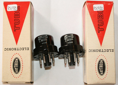 NIB Date Matched Pair Raytheon USA CK709A Vacuum Tube CK-709