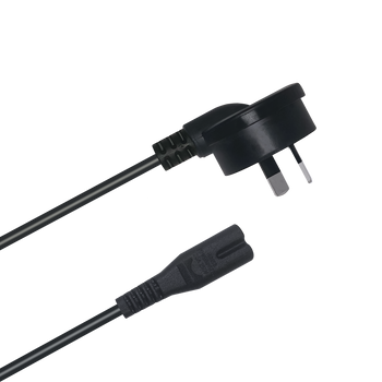 IEC-C7 2m AC-Cord R/A Mains Appliance Cord Black - K3762-009 IEC-C7 2m AC-Cord R/A Mains Appliance Cord Black - K3762-009