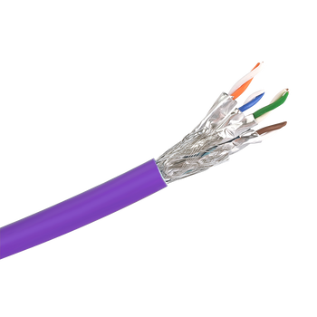 Cat6a Solid Cable; S/FTP Cable 305m Reel: Purple Cat6a Solid Cable; S/FTP Cable 305m Reel: Purple