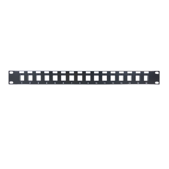 16-Port 1RU Keystone Panel Unloaded 16-Port 1RU Keystone Panel Unloaded