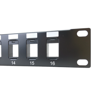 16-Port 1RU Keystone Panel Unloaded 16-Port 1RU Keystone Panel Unloaded