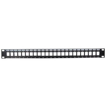 24-Port 1RU Keystone Panel Unloaded 24-Port 1RU Keystone Panel Unloaded