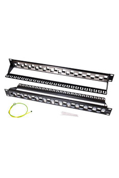 24-Port 1RU Keystone Panel Unloaded Suits Cat 6a - P4124-06A 24-Port 1RU Keystone Panel Unloaded Suits Cat 6a - P4124-06A