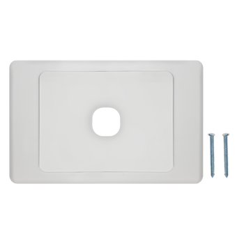 1-Port Aust Flush Plate - P4601WHI 1-Port Aust Flush Plate - P4601WHI