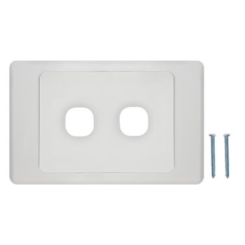 2-Port Aust Flush Plate - P4602WHI 2-Port Aust Flush Plate - P4602WHI