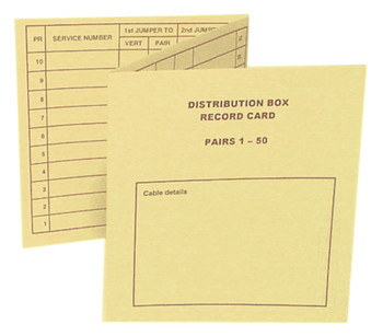 50/100Pr Record Card - P8718 50/100Pr Record Card - P8718